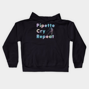 PCR Pipette Cry Repeat Holographic Kids Hoodie